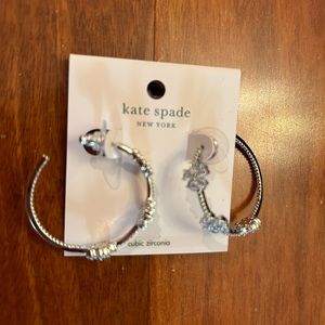 Kate Spade Gleaming Gardenia Flower Hoop Earrings